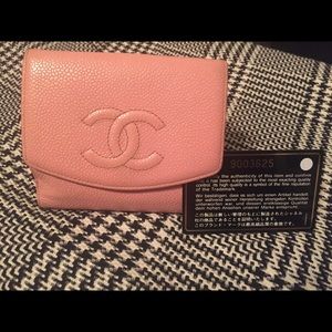 SOLD CHANEL  COCO Bifold Pink Wallet  Coin purse